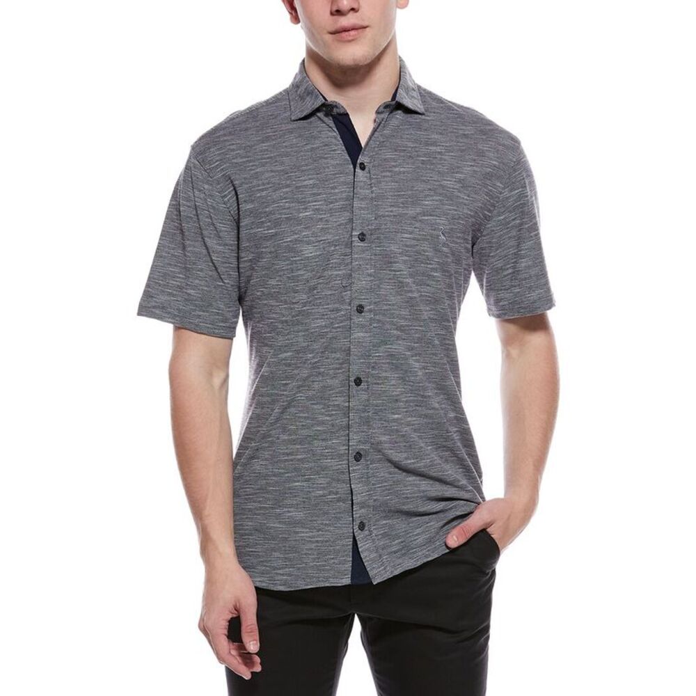 Tailorbyrd Mens  Slub Pique Shirt, Purple